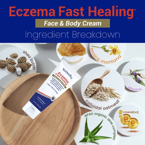 Crema calmante facial y corporal de curación rápida TriDerma eczema - elegible para la FSA - 4,2 OZ - Imagen 7 de 13