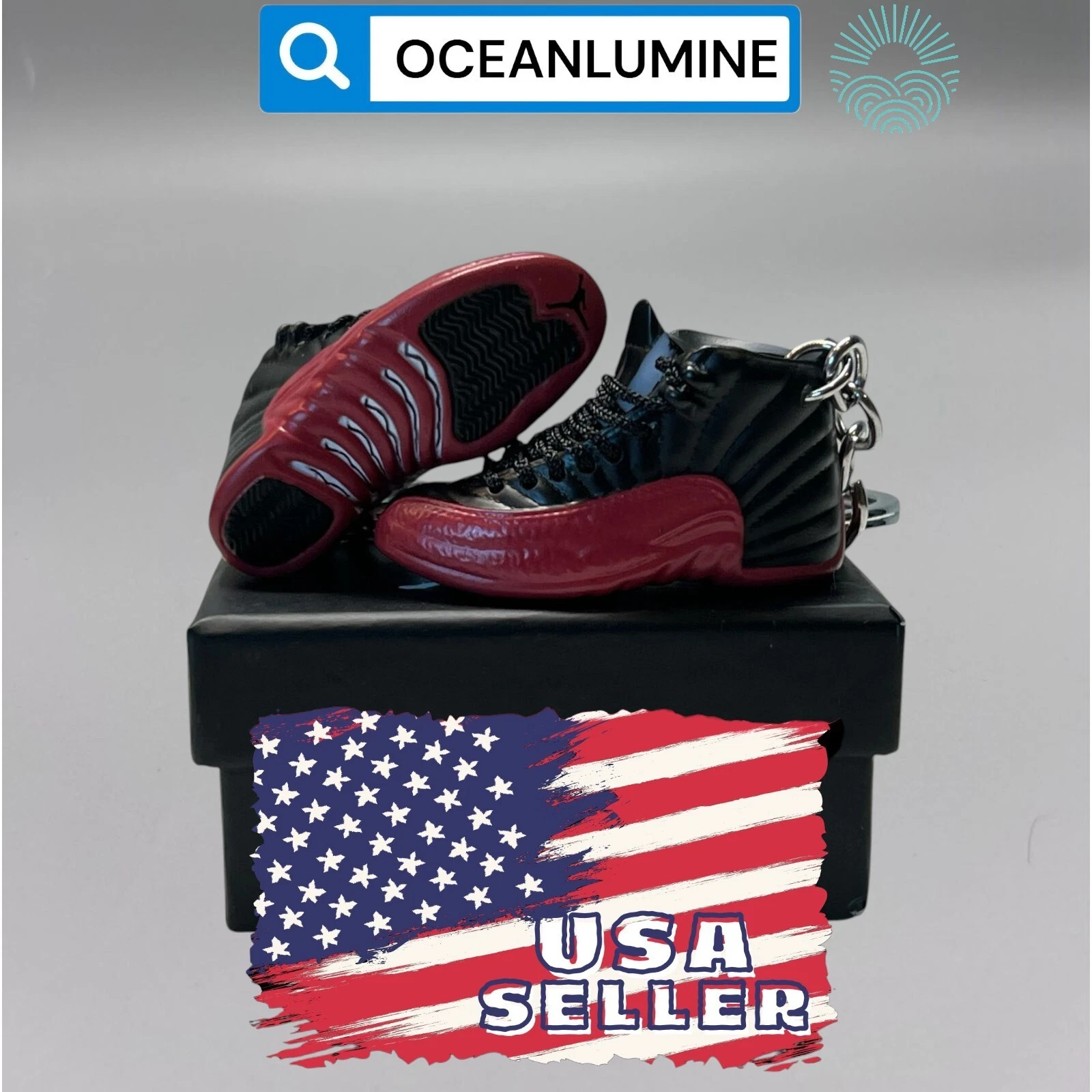 Porte clés Jordan 3D Mini Sneaker de la meilleure qualité, boîte à chaussures, boîte d'affichage option