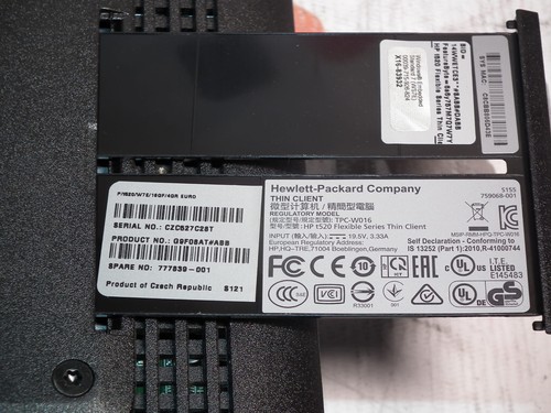 HP t520 terminal, DC, 16GB FLASH / 4GB RAM, socket - Bild 4 von 5