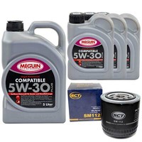 MotoröL Set Compatible 5W-30 Meguin 8 Liter + ÖLfilter FüR Toyota Hiace IV Bus