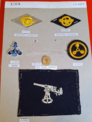 6x Amerika USA Patch Ärmelabzeichen Artillerie USN Fleet Command Honorable