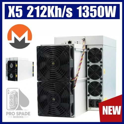 NEW Bitmain X5 212Kh/s 1350W XMR MONERO Mining With Warranty - 200~240V AC