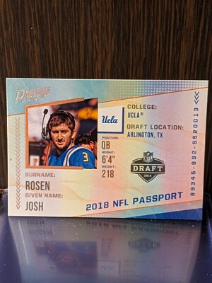 Josh Rosen 2018 Panini Prestige NFL Passport #PP-JR UCLA Bruins