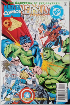 Marvel Versus DC, #3, 1996, Superman Crushes The Hulk, Batman, Captain America