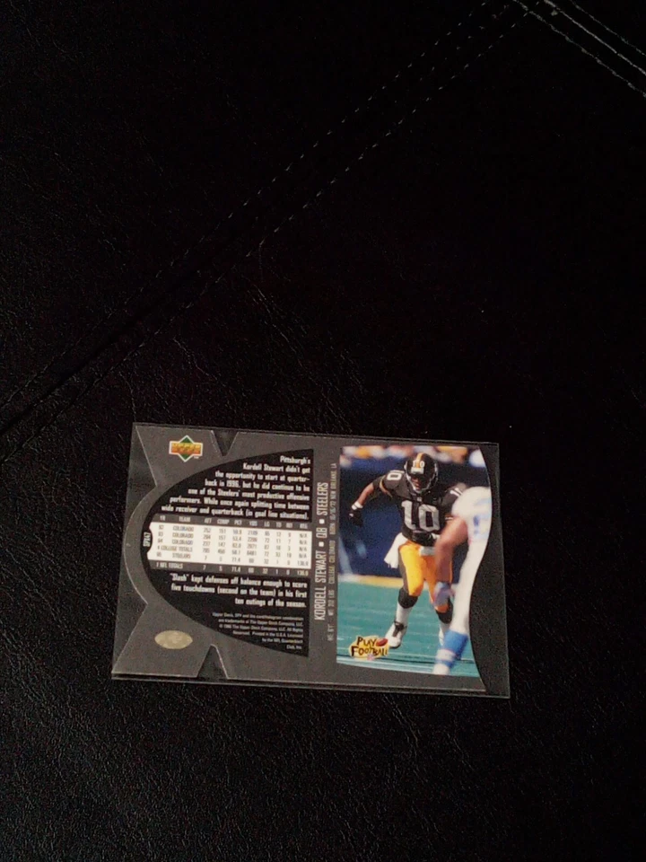 Kordell Stewart Pittsburgh Steelers UPPER DECK SPx47 Near Mint Football Card - Image 2 of 3