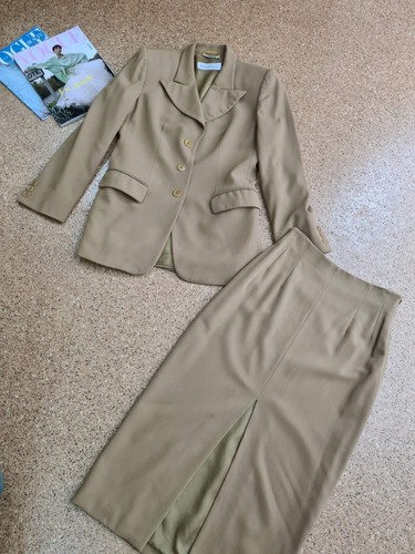 MAX MARA Vintage Women's Suit Jacket and Skirt Wool - Picture 8 of 21