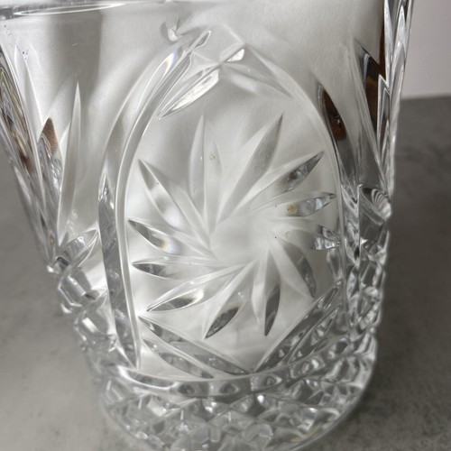 Vintage St George 24% Lead Crystal Biscuit Barrel Candy Jar & Lid 9” Tall - Picture 2 of 11