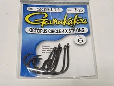 1 Pack Gamakatsu Octopus Circle 4X STRONG Hooks 1/0 #209411 6 Pack FREE SHIPPING