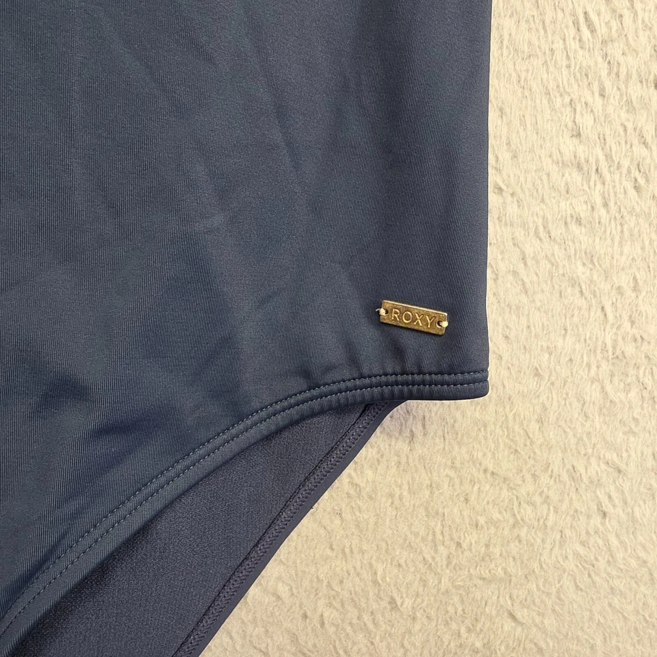 Roxy Swimsuit Juniors M Blue Raglan Polka Dot Rashguard One Piece Surf Suit - Image 4 of 4