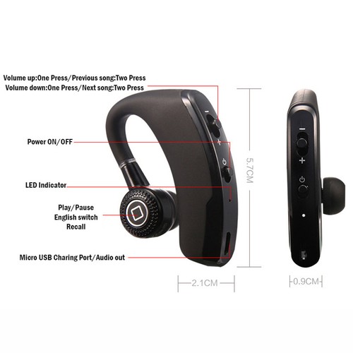 Bluetooth Headset Stereo Wireless Earphone with Mic Noise Canceling Headphone - Picture 6 of 12