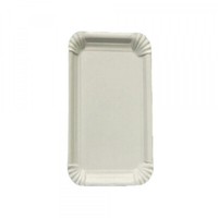 125 Pappteller Eckig Pap Ff 23X33 Cm Weiß Imbissteller Partyteller Snackteller