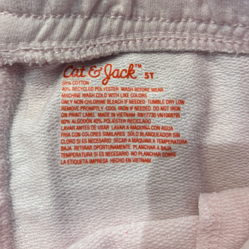 Cat & Jack toddler girl's lavender shorts elastic waist pockets 5T - Picture 3 of 5