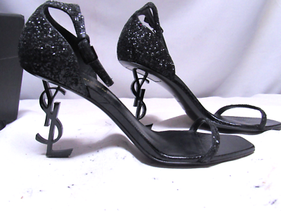 G947 YSL 黒 ハイヒール ロゴヒール　23cm G947 YSL 黒 ハイヒール ロゴヒール 23cm