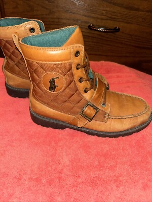 Polo Ralph Lauren Ranger Hi II Buckle Boots Leather Quilted Mens Size 7 Brown . Ralph Lauren Polo Ranger Hi II Boots Junior | Mercari main image 3