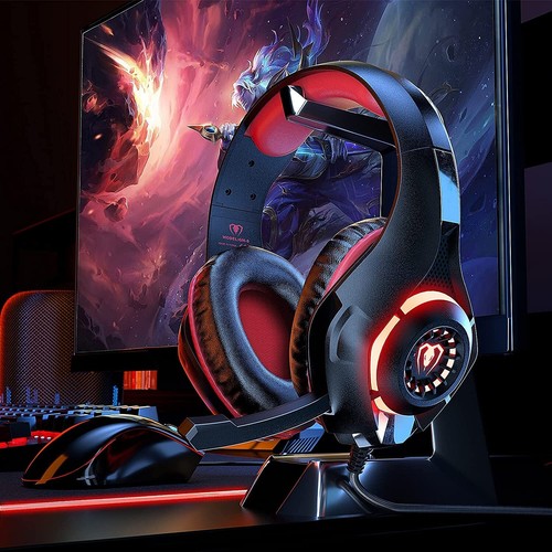 Gaming Headset Headphones PS4 Xbox One PC Over Ear Noise Cancelling Mic Surround - Picture 5 of 7