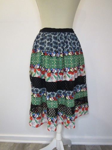 Disney Alice Through the Looking Glass Skirt Tiered Lace Womens S Funky Colorful - Picture 7 of 12