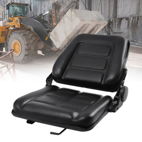 Sedile carrello elevatore universale sedile trattore pieghevole sedile rasaerba schienale regolabile PVC - Foto 3 di 12