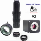 IMX385 V2 60FPS HDMI WDR Industry Microscope Camera 0.75X Barlow Lens Measurment