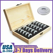 20Pcs Coins Capsules Wooden Display Storage Box Case Holder Collectible Supplies