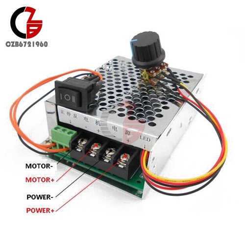 PWM DC Motor Speed Controller CW CCW Reversible 10-50V MAX 60A Speed Controller - Picture 3 of 11