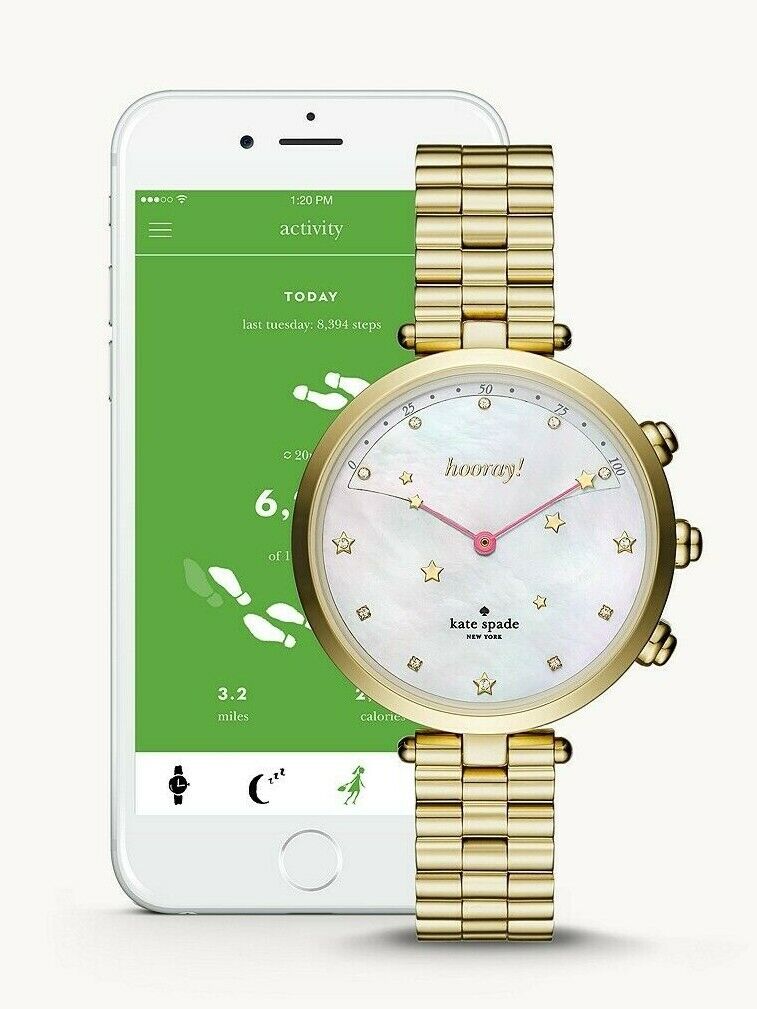 Kate Spade New York Women's Gold-Tone Holland Hybrid Smart Kate Spade New York Women's Gold-Tone Holland Hybrid Smart