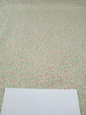 Wamsutta Fabric Beige Background Pink Heart/Flowers Green Vines 1 Yard+6" x 45"