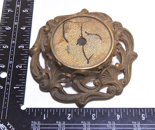 VINTAGE CAST METAL BRASS FINISH LAMP BASE PART OR FOR REPURPOSE - Picture 5 of 7
