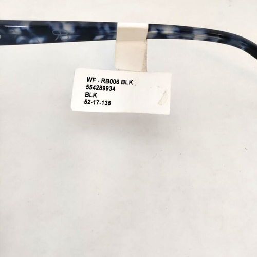 Renato Balestra Eyeglasses Frames RB006FBLK0052 Italy Black Blue 52-17-135 New - Picture 7 of 11
