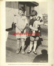VINTAGE Martha Raye AS A CHILD WITH HER DOLL '37 Publicity Portrait