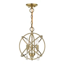 Livex Lighting - Aria - 3 Light Convertible Mini Chandelier in Glam Style -