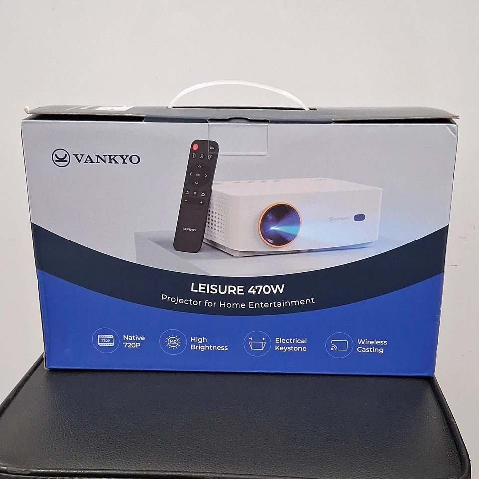 Vankyo Leisure 470W 720P Portable Projector with Wireless Connectivity NEW - Image 2 of 4