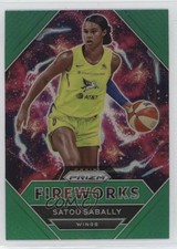 2021 Panini Prizm WNBA Fireworks Green Prizm Satou Sabally #7 05v0