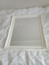 Creme Ornate Mirror can be used either direction 49cmsx59cms  fixings on back