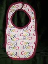 Coogi Baby Bib Printed Logo All over 3-6 Months Colorful Designer Boy Girl