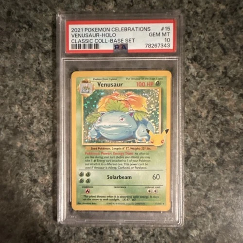 Pokémon Venusaur 15/102 Celebrations Classic Collection Holo PSA 10
