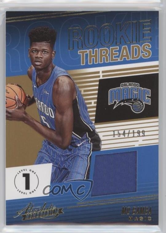 2018 Panini Absolute Memorabilia Rookie Threads 154/199 Mo Bamba #RT-MBB RC oj7