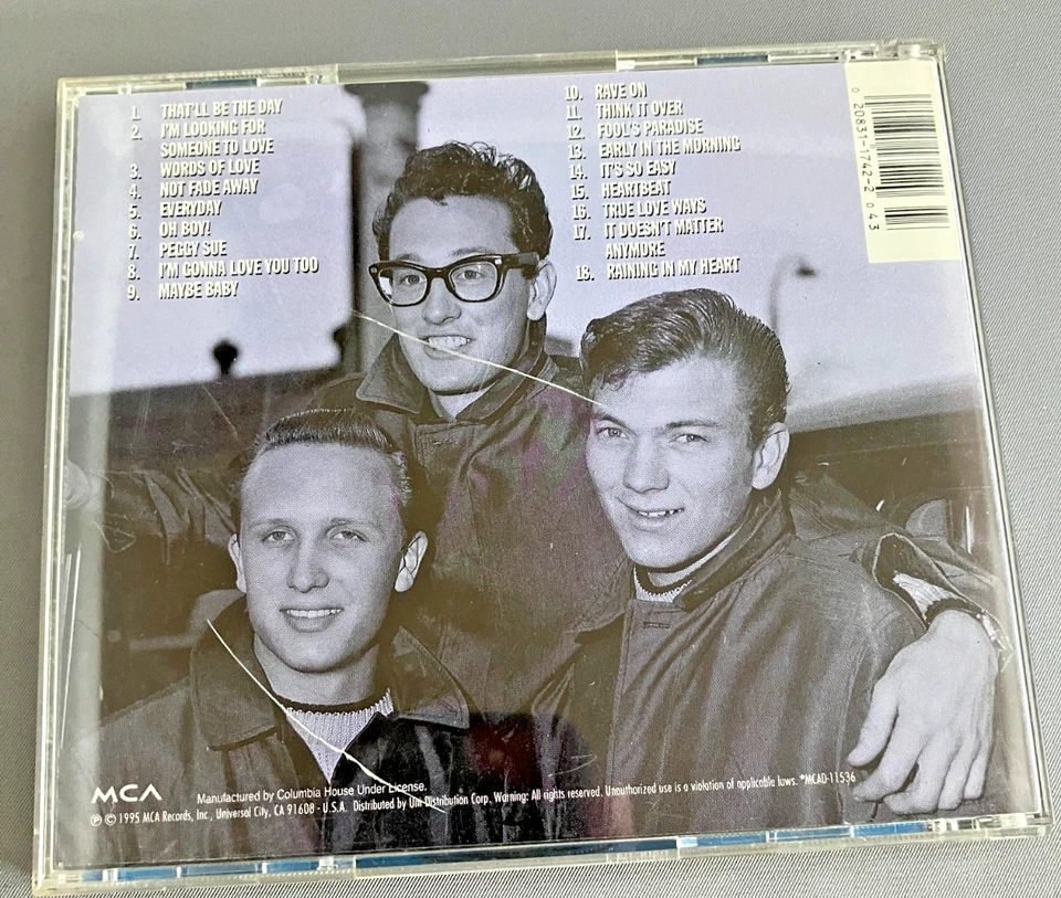 Buddy Holly - Greatest Hits (1995, CD) VG+ -LR - Imagem 2 de 3