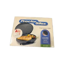 Proctor Silex Compact Electric Grill Drips Fat Away 10 minute meals low fat gril