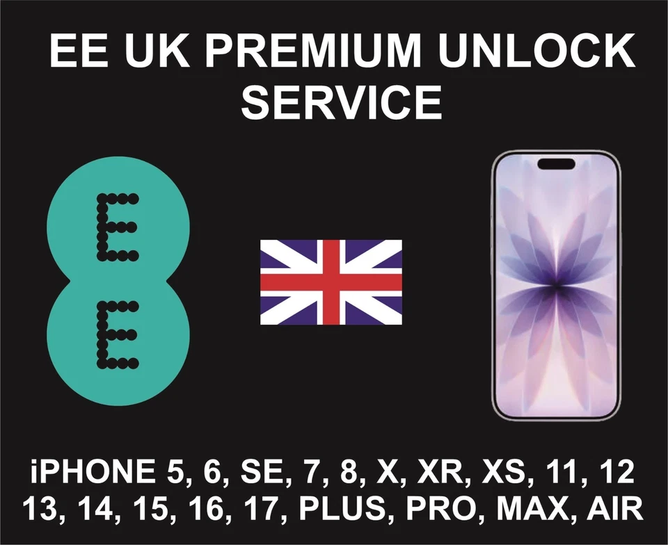 EE UK, iPhone All Models, Factory Unlock, Premium