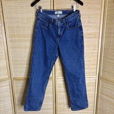 Abercrombie  Fitch Curve Love Mid Rise 90s Straight Y2K Jean Dark Size 27/4XS