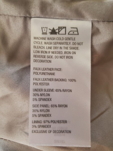 G by Giuliana graue kurze weiche Kunstleder bestickt Perlen Motorrad Jacke Gr.6 - Bild 18 von 21