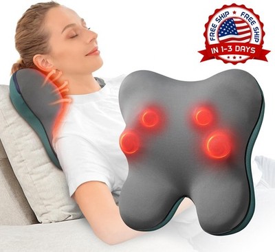 Masajeador de espalda con calor para aliviar el dolor de tejido profundo NEW US