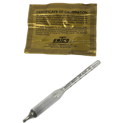 OEM ERTCO  Specific Gravity Hydrometer Temp. .60 - 60F -  Made in the USA