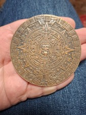 GRANDE MEDAGLIA CALENDARIO AZTECA Y PIEDRA DEL S0L MEXICO  OPUS: S. JOHNSON VEDI