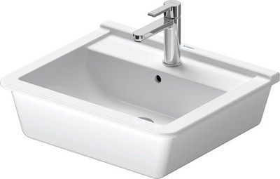 Duravit 0302560000 Starck 3 22'' Rectangular Ceramic Drop In Bathroom Sink