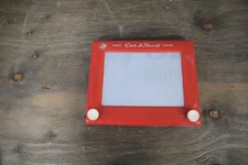 Vintage Ohio Art Etch A Sketch Magic Screen No.505 Red Classic Toy Made USA