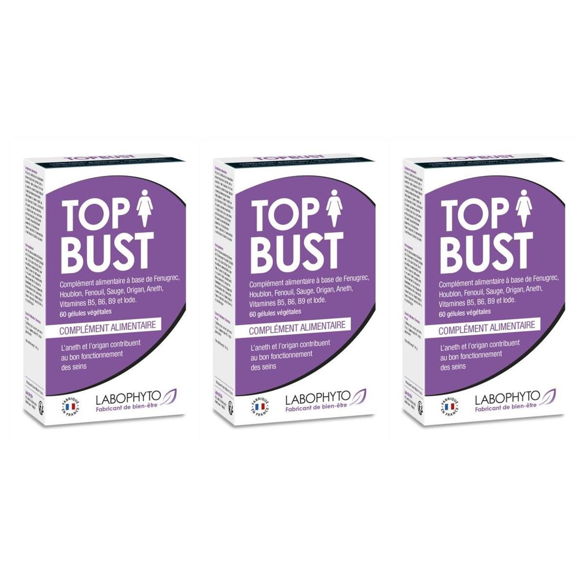 Labophyto Top Bust gélules volume poitrine pour raffermir le buste et le décolleté féminin