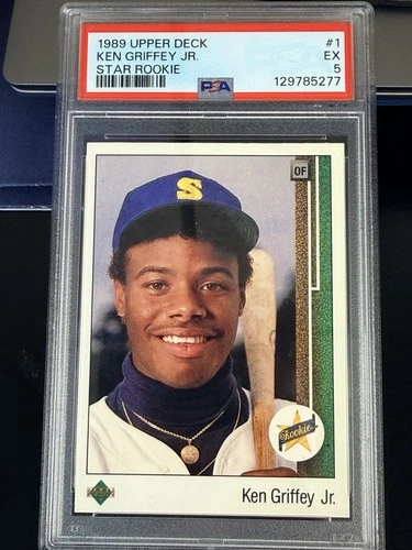 1989 Upper Deck Ken Griffey Jr #1 PSA 5 (RC) Fresh Slab! Star Rookie