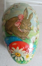 Easter Bunny Egg Container Paper Mache German