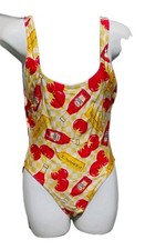RARE VTG 1990's "The Eagle's Eye" "Heinz Tomato Ketchup" One-Piece Swimwear M